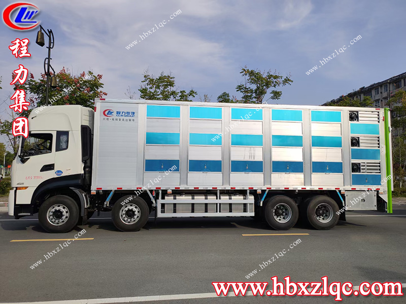 程力集團(tuán)打造高端畜禽運(yùn)輸車，東風(fēng)天龍鋁合金恒溫畜禽運(yùn)輸車
