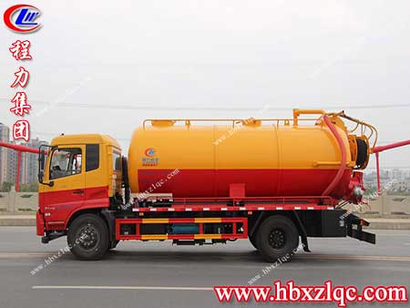 城市污水不用慌，大肚便便超能裝——程力東風天錦吸污車